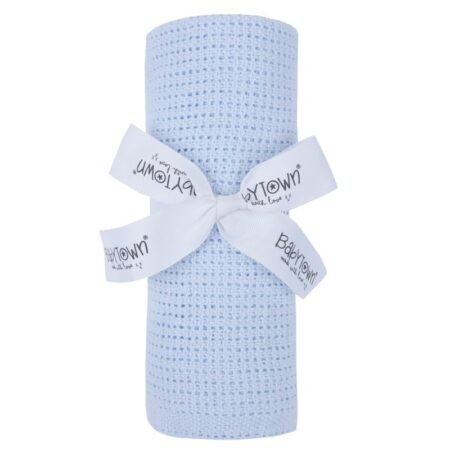 Blue Cellular blanket in Blanket and Wraps sold by Little'Uns Retail Ltd