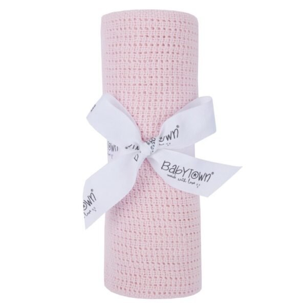 Pink Cellular blanket in Blanket and Wraps sold by Little'Uns Retail Ltd