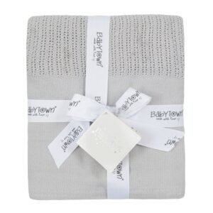 Grey Heavy Cellular Blanket in Blanket and Wraps sold by Little'Uns Retail Ltd