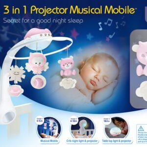 3 In 1 - Musical Mobile Projector - Pink