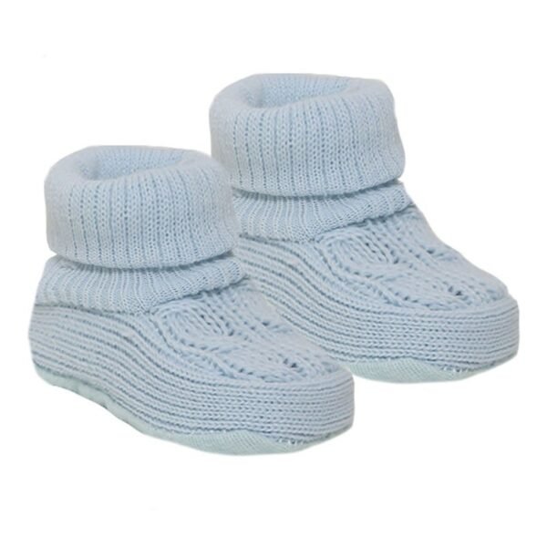 BLUE TURNOVER BABY BOOTEES @ Little'Uns Retail Ltd