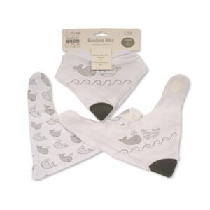 2 Pack Bandana Bibs Teether – Whale in Bathing and Changing sold by Little'Uns Retail Ltd