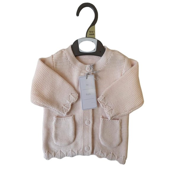 Knitted Pink Cardigan in Baby Girls Outfits sold by Little'Uns Retail Ltd