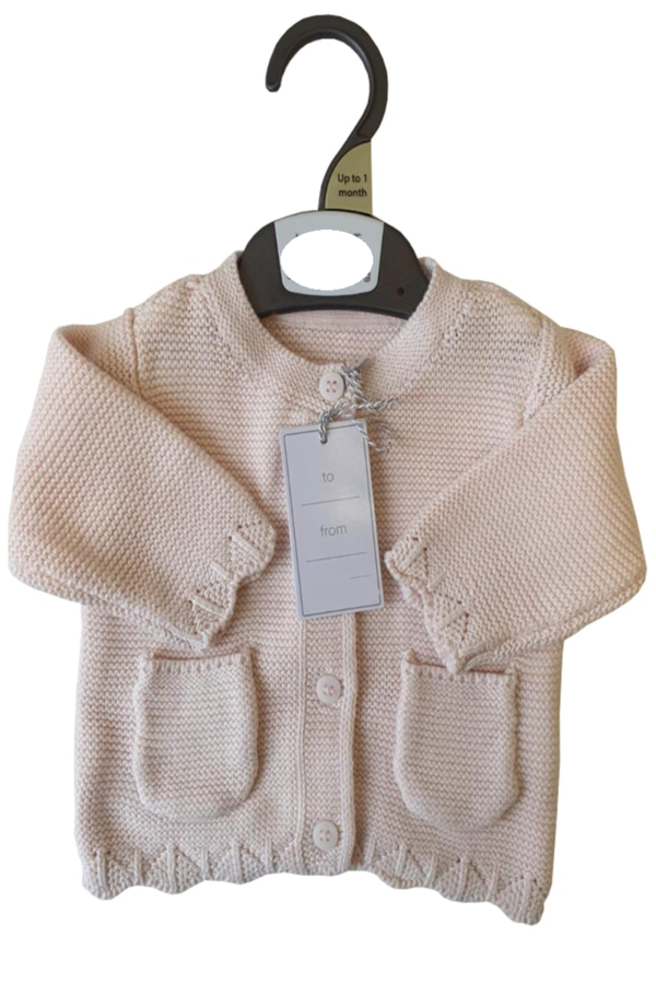Knitted Pink Cardigan in Baby Girls Outfits sold by Little'Uns Retail Ltd