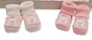Baby Girls Princess Booties With Embroidery @ Little'Uns Retail Ltd