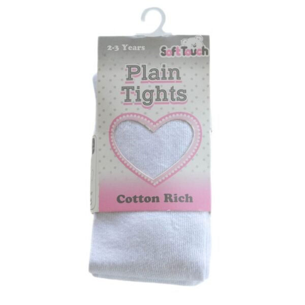 Plain White Cotton Tights @ Little'Uns Retail Ltd