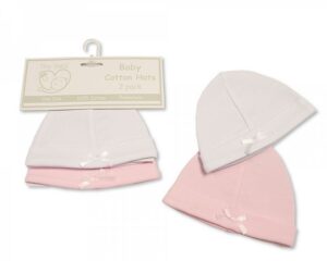 Premature Baby 2PK Girls Hat with Bow @ Little'Uns Retail Ltd
