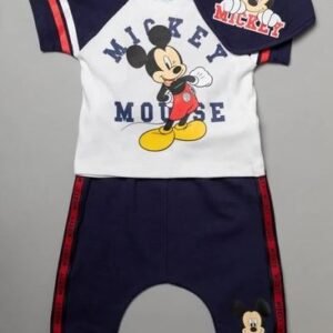 Mickey Mouse T-Shirt, Jogpant & Bib Set @ Little'Uns Retail Ltd