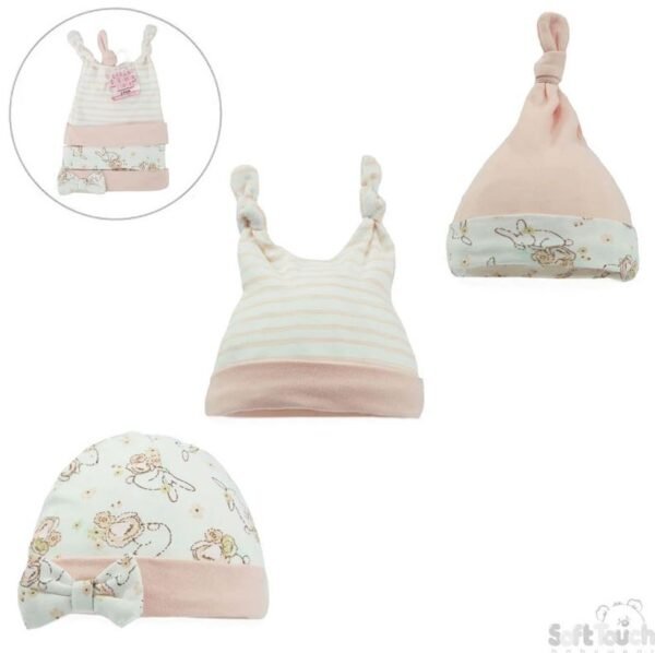 3 Pack baby Assorted Bunny Hat @ Little'Uns Retail Ltd