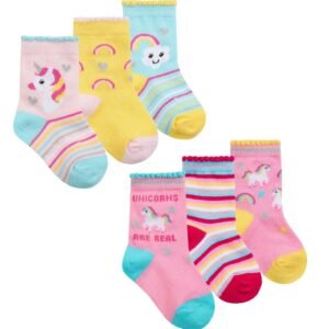 3Pk Cotton Rich Unicorn Sock @ Little'Uns Retail Ltd