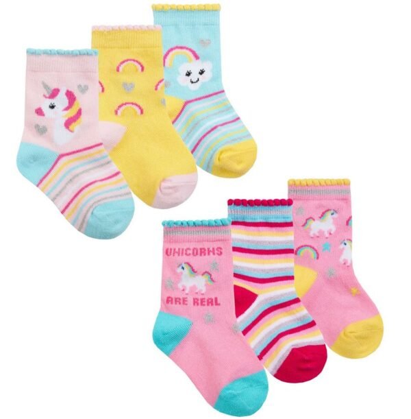 3Pk Cotton Rich Unicorn Sock @ Little'Uns Retail Ltd