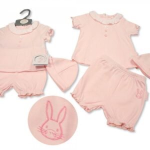 Baby Girls 2 Pieces Set with Hat – Bunny @ Little'Uns Retail Ltd