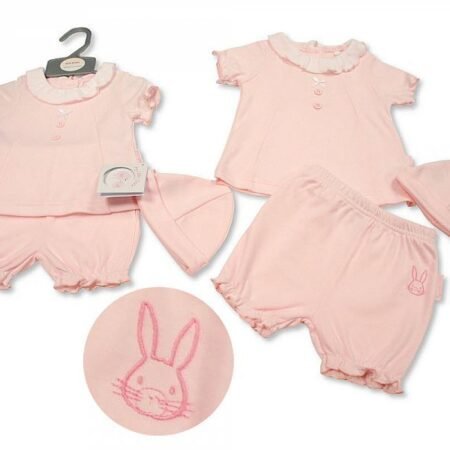 Baby Girls 2 Pieces Set with Hat – Bunny @ Little'Uns Retail Ltd