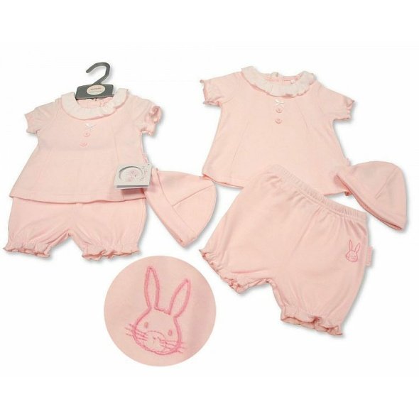 Baby Girls 2 Pieces Set with Hat – Bunny @ Little'Uns Retail Ltd