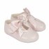 BABY GIRLS BOW & DIAMANTE SOFT SOLED SHOE-PINK