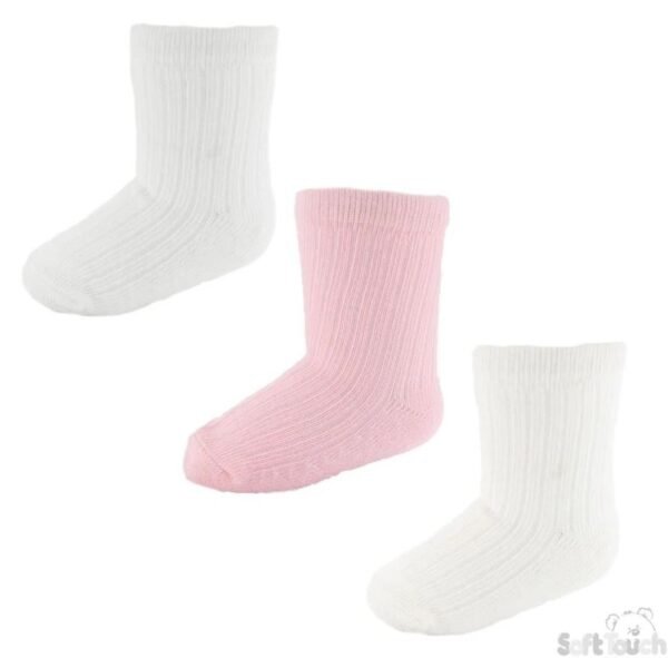 Girls 3Pk Ribbed Socks @ Little'Uns Retail Ltd