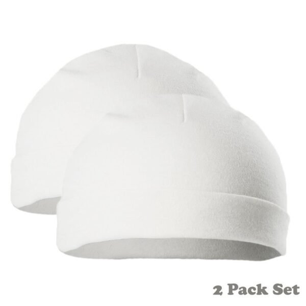2 PACK PREMATURE WHITE HAT @ Little'Uns Retail Ltd