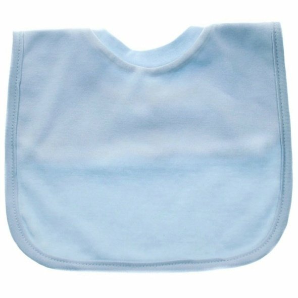 Plain Pop-On Bib-Blue @ Little'Uns Retail Ltd