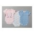 ‘Rabit’ 3 Pk of Baby Girls Short Sleeved Bodysuits