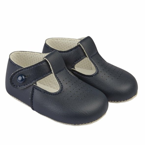 BABY SOFT SOLED SHOE-NAVY @ Little'Uns Retail Ltd