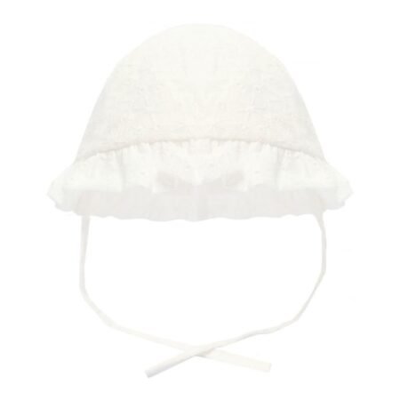 WHITE BRODERIE ANGLAISE HAT @ Little'Uns Retail Ltd