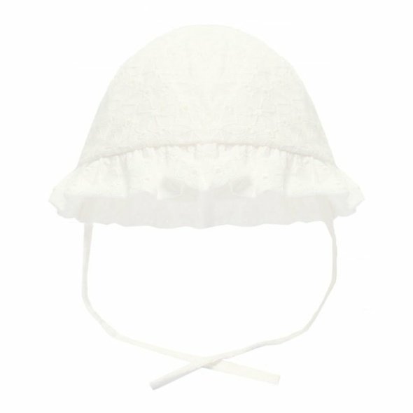 WHITE BRODERIE ANGLAISE HAT @ Little'Uns Retail Ltd