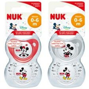 NUK Disney Mickey Mouse Soothers 0-6m 2Pk @ Little'Uns Retail Ltd