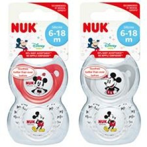 NUK Disney Mickey Mouse Soothers 6-18m 2Pk @ Little'Uns Retail Ltd