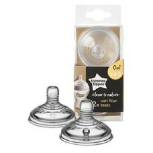 Tommee Tippee Closer to Nature Variflow Teat 2Pk 0m+ @ Little'Uns Retail Ltd