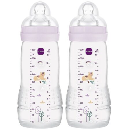 Mam Bottle Easy Active 330ml Twin Pack Girl 4m+