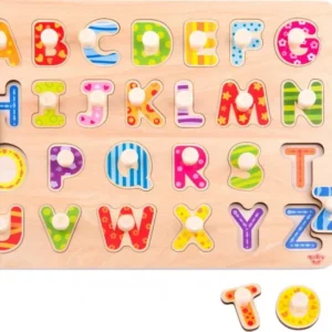 Wooden 27 Piece Alphabet Puzzle @ Little'Uns Retail Ltd