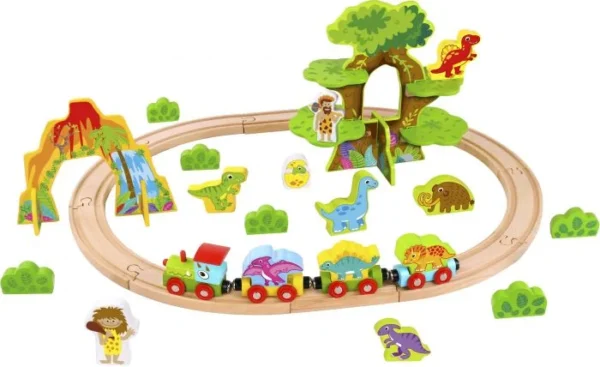 Wooden Small Dinosaur Train Set @ Little'Uns Retail Ltd