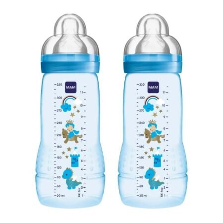 Mam Bottle Easy Active 330ml Twin Pack Boy