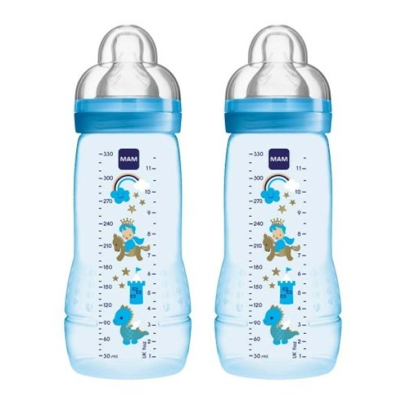 Mam Bottle Easy Active 330ml Twin Pack Boy