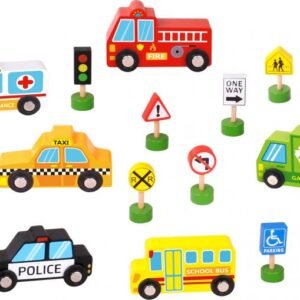 Wooden Transportation & Street Signs Set @ Little'Uns Retail Ltd