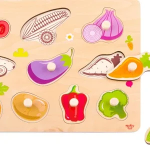 Wooden Vegetable Puzzle 11pce @ Little'Uns Retail Ltd