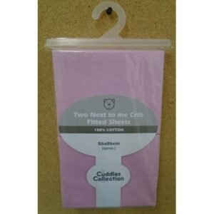 Cuddles Sheets Next2me Pink Pack Of Two @ Little'Uns Retail Ltd