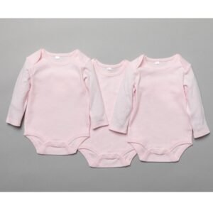 3pkPink Long Sleeve Bodysuit @ Little'Uns Retail Ltd