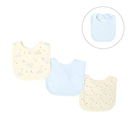 Boys 3 Pack Velcro Bibs @ Little'Uns Retail Ltd