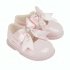 Baby Girls Bow & Diamante Hard Soled Shoe-pink