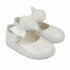 Baby Girls Soft Soled Shoe with Pom Pom Bow-white @ Little'Uns Retail Ltd