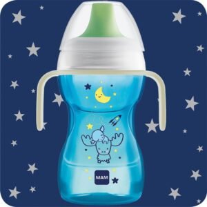 Mam Fun To Drink Cup & Glow With Handles Blue 270ml