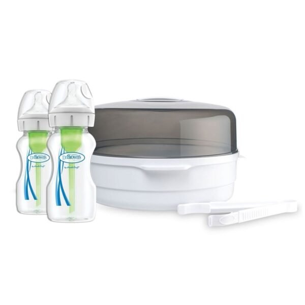 Dr Brown’s Microwave Steriliser & Options+ Bottles 270ml 2Pk @ Little'Uns Retail Ltd