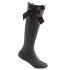 Girls Premium Quality Knee High Socks with Bow-Grey