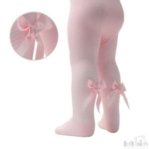 Baby Tights W/Bow – Pink @ Little'Uns Retail Ltd