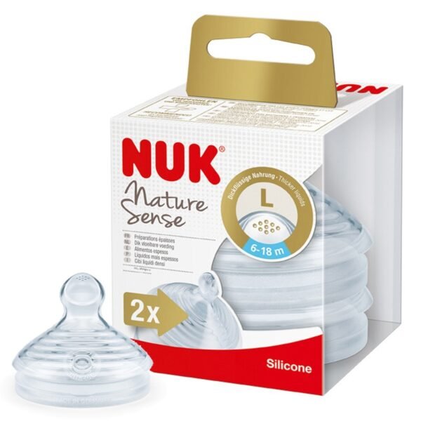 NUK Nature Sense 6-18m Large Teat @ Little'Uns Retail Ltd