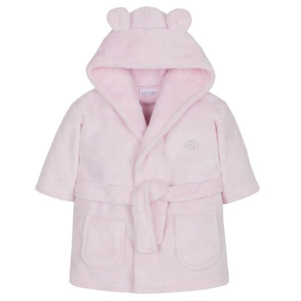 BABY PINK HOODED DRESSING GOWN @ Little'Uns Retail Ltd