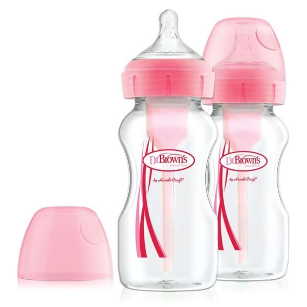 Dr Brown’s Options+ Bottle Pink 270ml 2Pk @ Little'Uns Retail Ltd