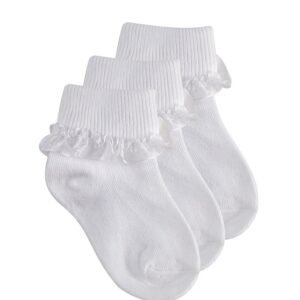 Girls 3 Pk White Frilly Lace Socks @ Little'Uns Retail Ltd