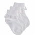 Girls 3 Pk White Frilly Lace Socks